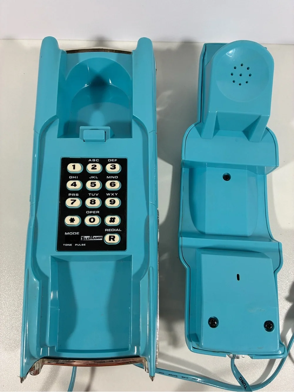 Vintage Telemania 1957 Chevy Bel Air Car Telephone Teal Aqua Blue ‘57 Chevrolet